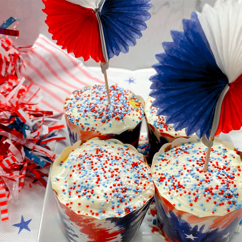 Easy Red White Blue Desserts Festive Cupcakes